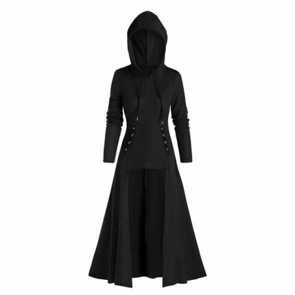Sweatshirt Women Fall Gothic punk Vintage Cloak High Low Pullovers Top winter Harajuku hip hop hooded long Oversize Outwear