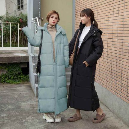Women with hood down jacket winterr coat cultivate morality fashion eiderdown hoodie with thick 805 Thick down parka